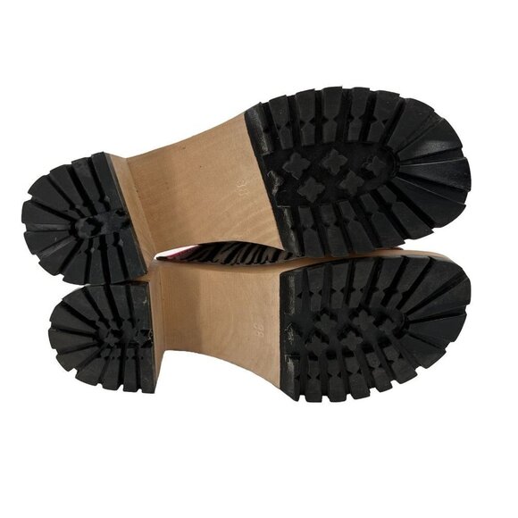 Hasbeens Open Toe Zebra Clogs Womens Size 38 New No Box Sweden Swedish 7.5 US - Picture 5 of 8